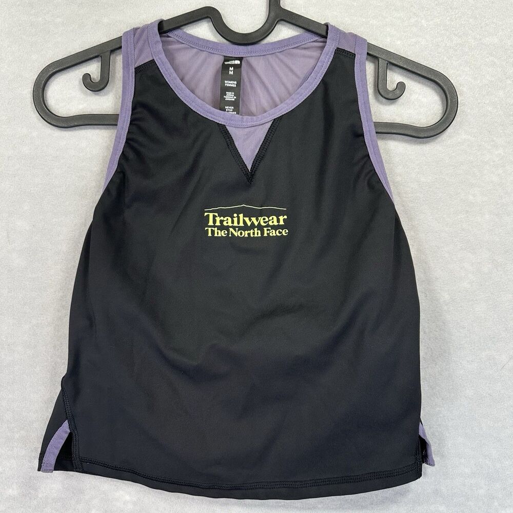 The North Face Women's M Trailwear Sports Tank Bra Never Stop Exploring Black